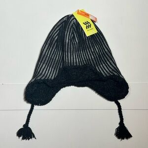 All in Motion Striped Black and Gray Winter Hat